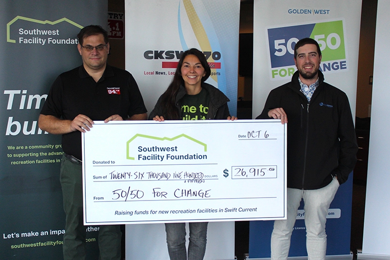 Swift Current resident wins almost $27k in 50/50 for Change